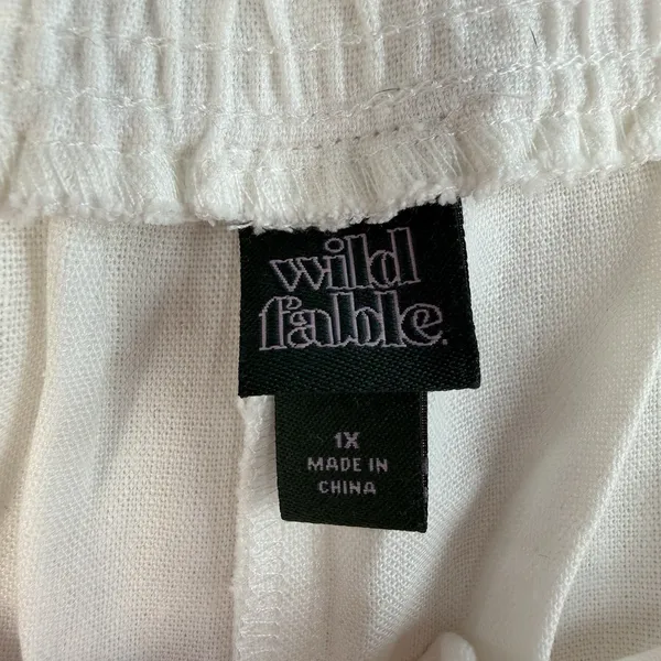 Wild‎ Fable Plus 1X Linen Blend Wide Leg Pants Relaxed Baggy Resort Boho Women’s - Image 7