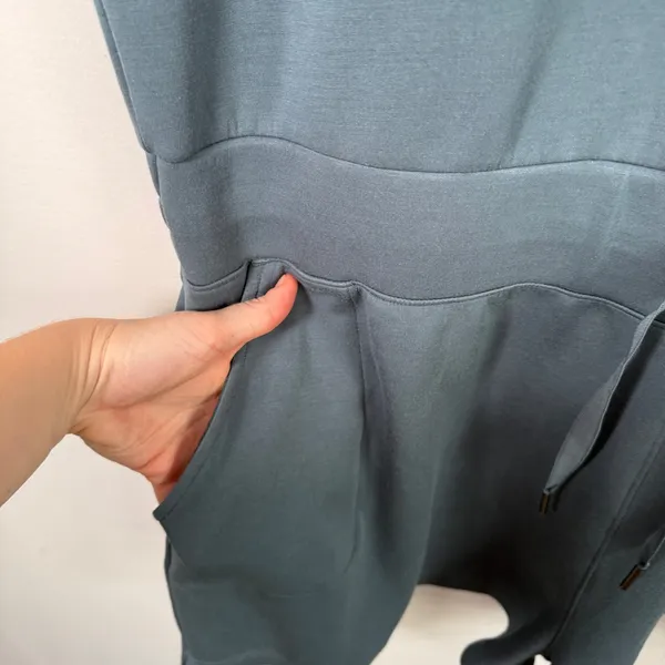 Spanx Air‎ Essentials Short Sleeve Romper Storm Blue Modal Womens Plus 3x - Image 3
