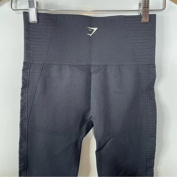 Gymshark Black‎ Seamless Leggings with Cutouts Size Small - Image 4