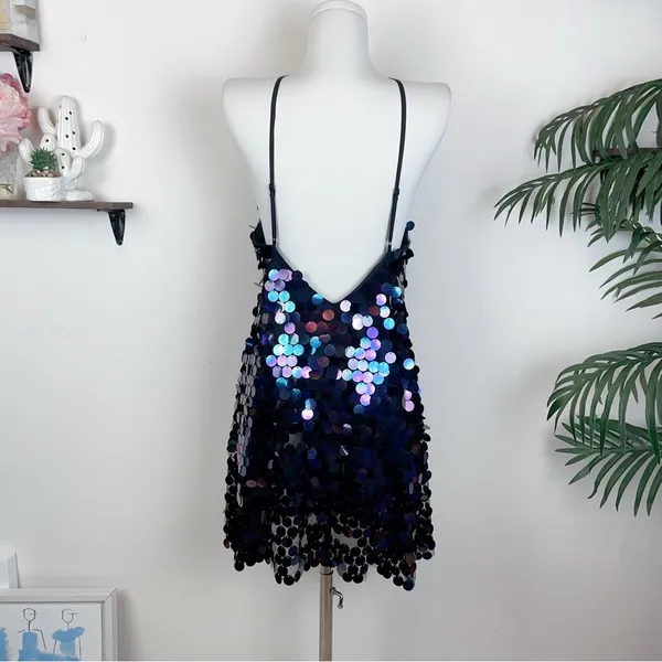 Elliatt Margaret Iridescent Paillette Embellishments Mini Dress Size Small NWT - Image 9