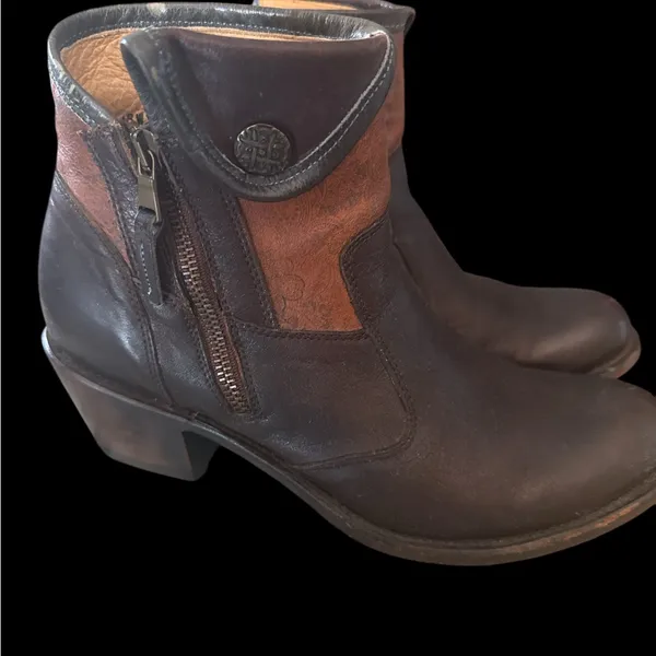 vintage JB Dillon sz 8 design Brown Leather Ankle Boots JBW1801 mexico - Image 2