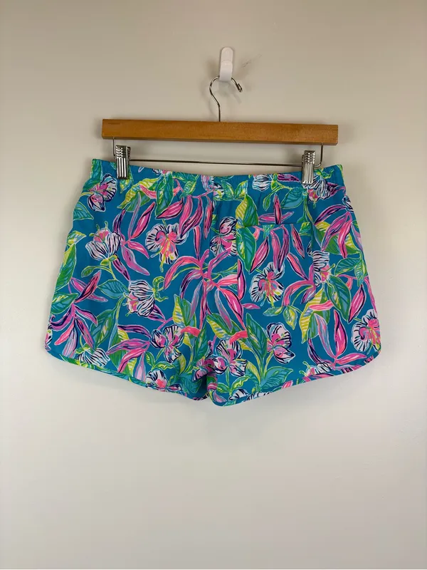 Lilly Pulitzer Luxletic Ocean Trail Short Formentera Turquoise Size small 1485 - Image 6
