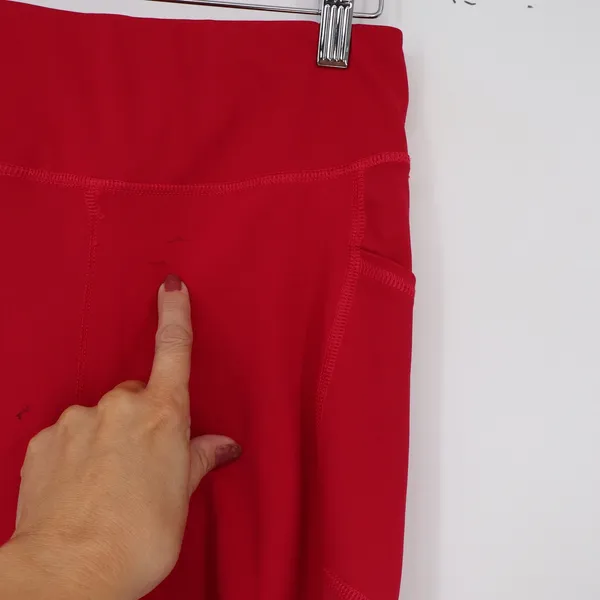 Beverly Hills Polo Club Biker Shorts Womens M Red Side Pockets Athletic Good - Image 3