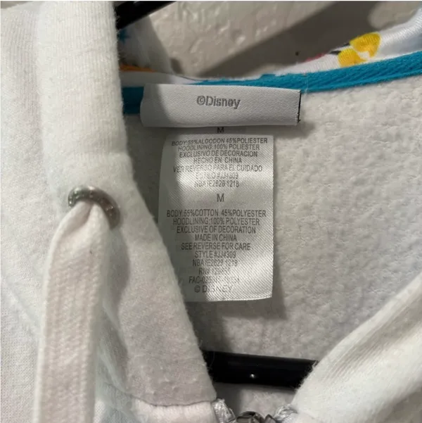 Disney Disneyland 2019 White Zip Up Hoodie - Image 2