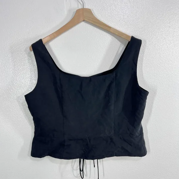Scarlet Darkness Renaissance Size Corset Vest 2XL Black Lace-Up Goth Steampunk - Image 2