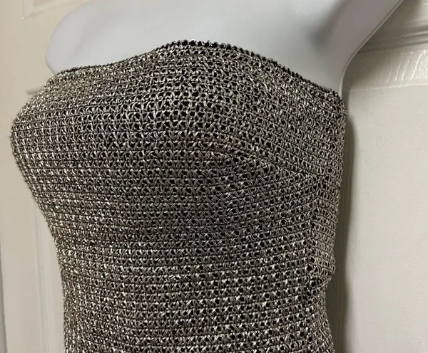 Silver Strapless Dress - Image 5