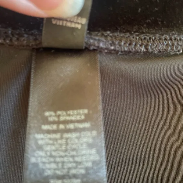 Express Velvet Leggings Full Length Size Medium Black 32" Inseam - Image 8