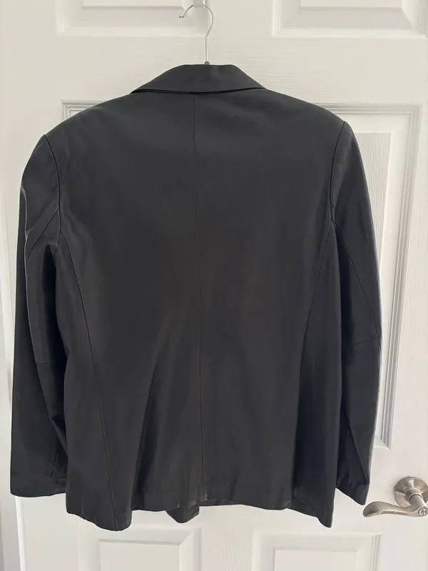Vintage Black Leather Jacket Size M - Image 4