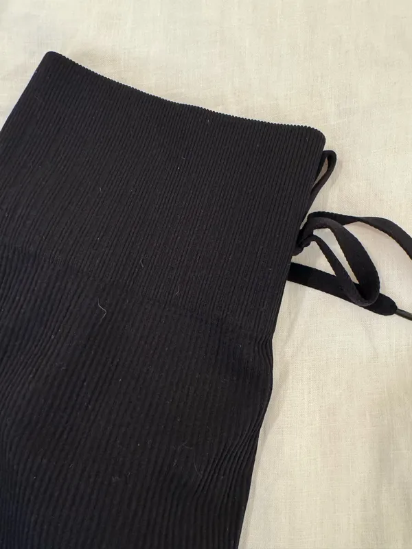 Amazon Black leggings with front tie - Image 2