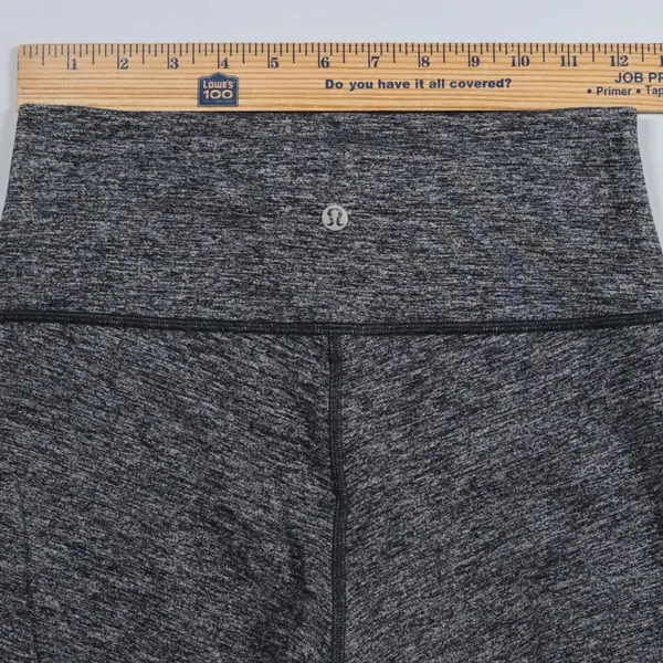 Lululemon Wunder Under Leggings Womens 8 Gray Heathered Space Dye High Rise Crop - Image 7