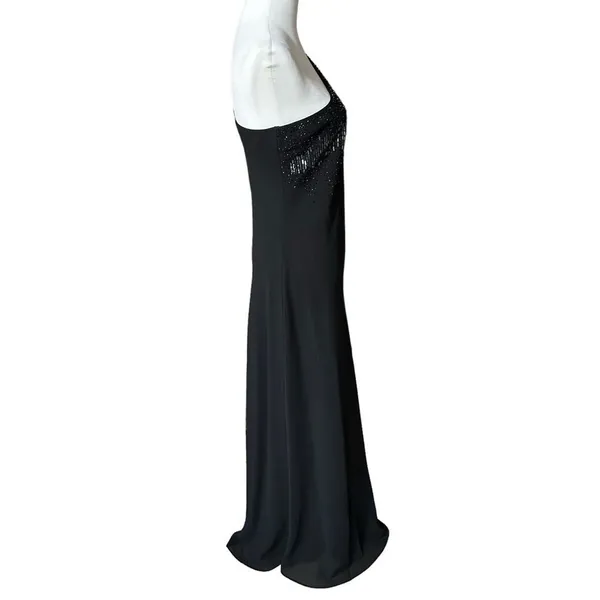 Escada One Shoulder Long Embellished Evening / Event Formal Dress Sz Small - Image 12
