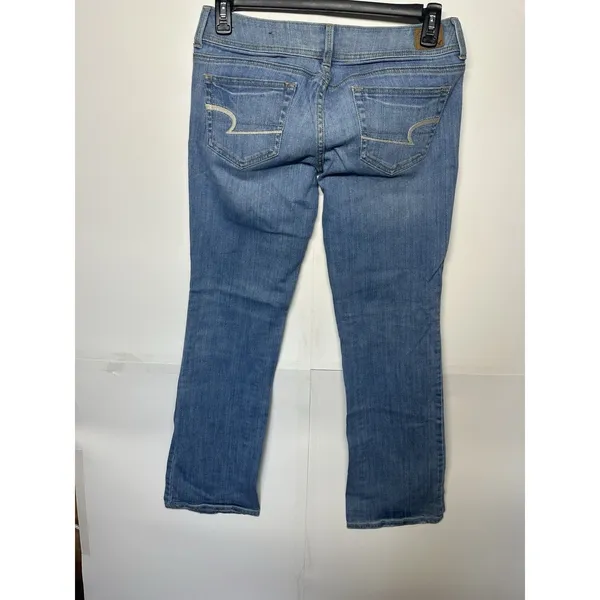 American Eagle Slim Boot Jeans Women’s Sz 8 Stretch W30 L31.5 Light Wash - Image 4
