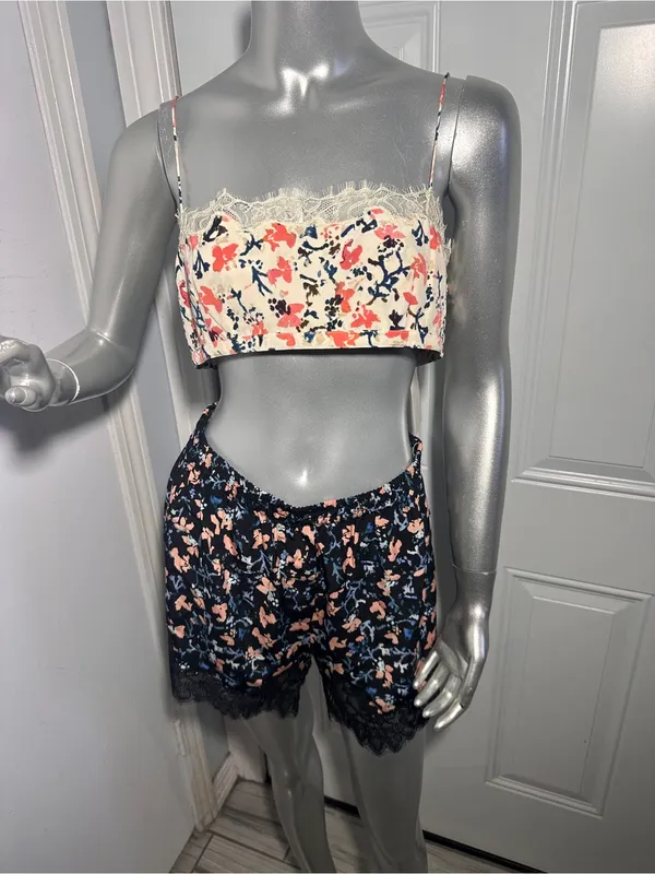 Ulla Johnson Leiko Lace Bralette Plumeria Silk Crop Top Cami Size 8 New Y2K - Image 5