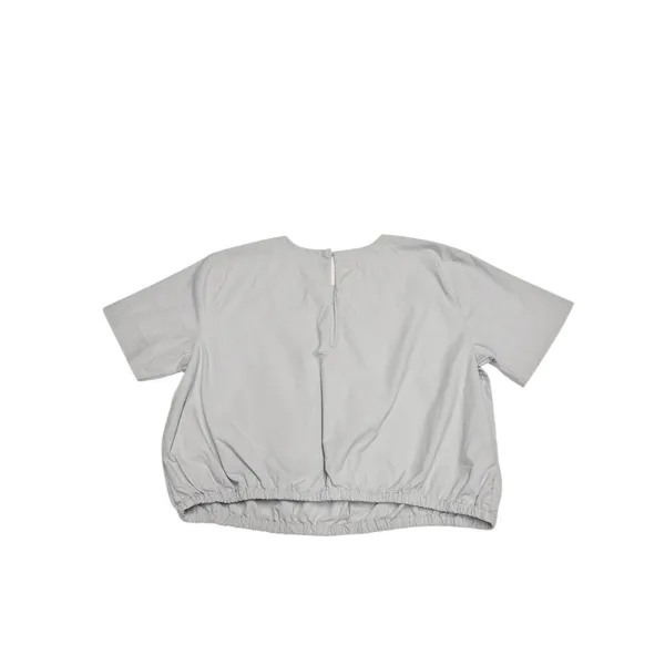 Aritzia Wilfred Cotton Lausanne Blouse in Lune (grey) in size Medium - Image 4