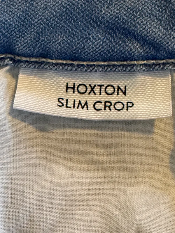 PAIGE Hoxton Slim Crop Jeans Women’s Sz 32 Light Wash High Rise Straight Ankle - Image 7