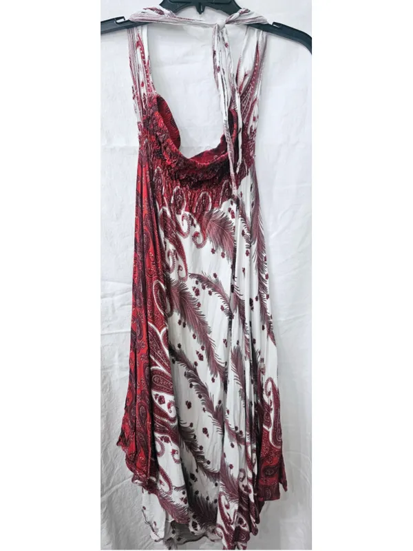 Ingkarat Women's Festher Print Convertible Halter Maxi Dress/Skirt OS - Image 3