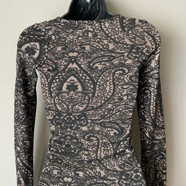 Topshop sz XS black‎ cream lace bodycon dress - Image 7