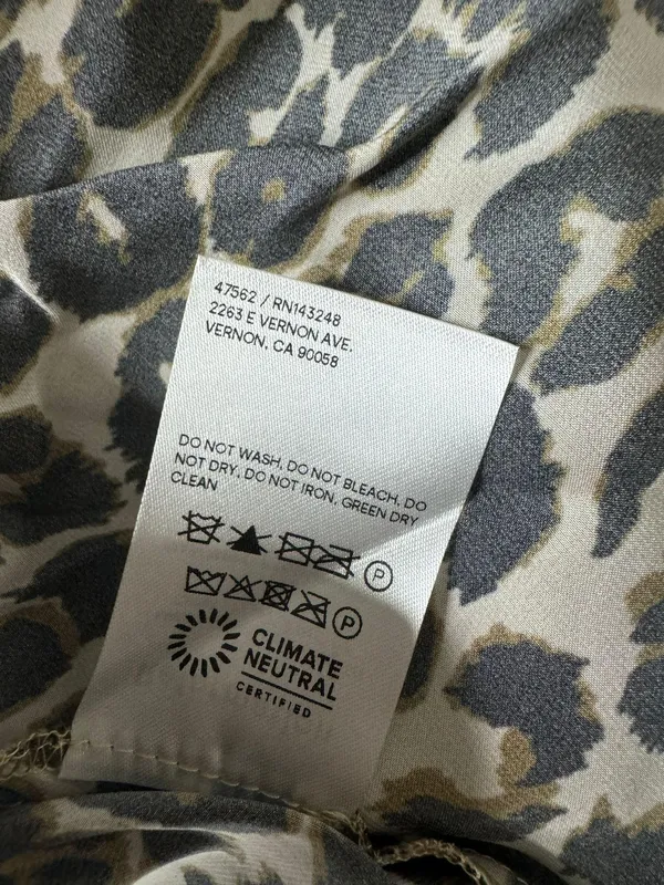 Reformation Neola Silk Dress Leopard Animal Print Size XS - Image 8