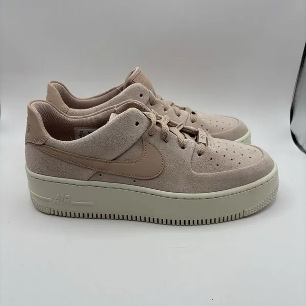 Nike Air‎ Force 1 Sage Low AR5339-201 Sneakers Womens Sz 10 Beige Platform Shoes - Image 4