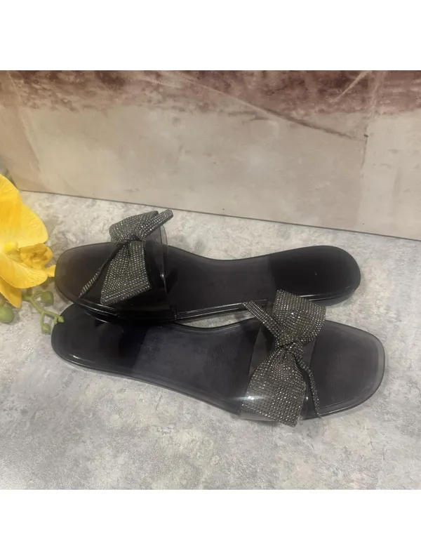 Laundry List Women's Black Flip-Flop Sandals, Size 10 - Image 2