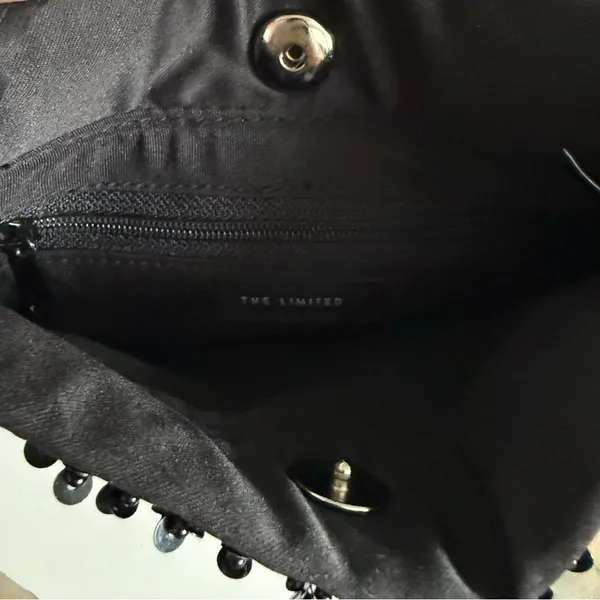 The Limited Black Beaded Sequin Mini Evening Bag - Image 7