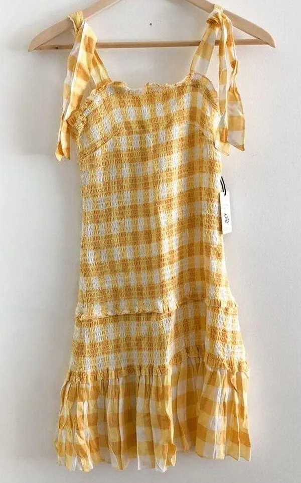 Sincerely Jules Dress Gingham Dress with Scrunchie - Image 3