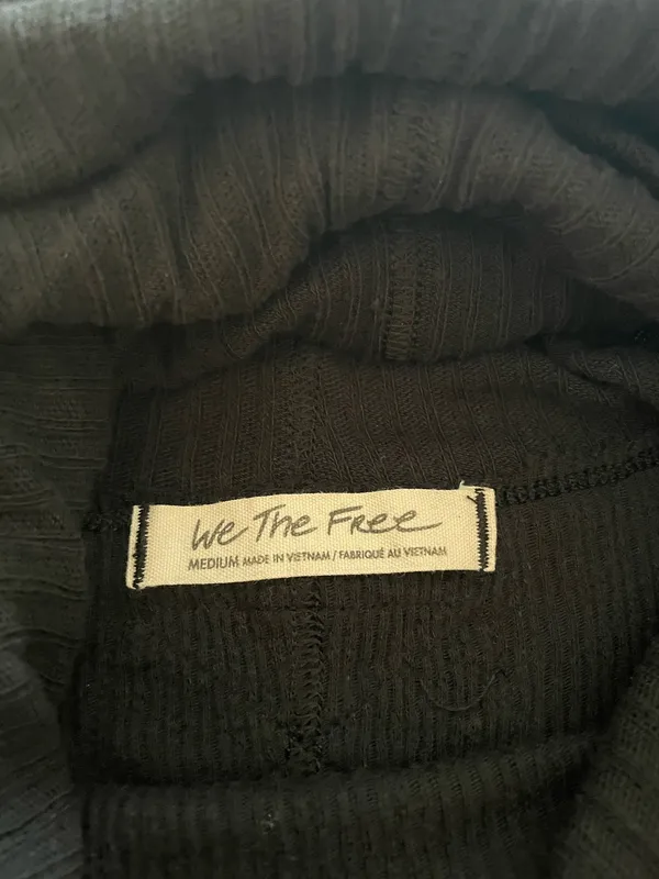 Free People Black Long Sleeve Top Medium Women’s - Image 7