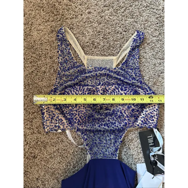 Sherri Hill Purple Beaded Side Cut Out Prom Dress Homecoming Size 00 NWT - Image 5