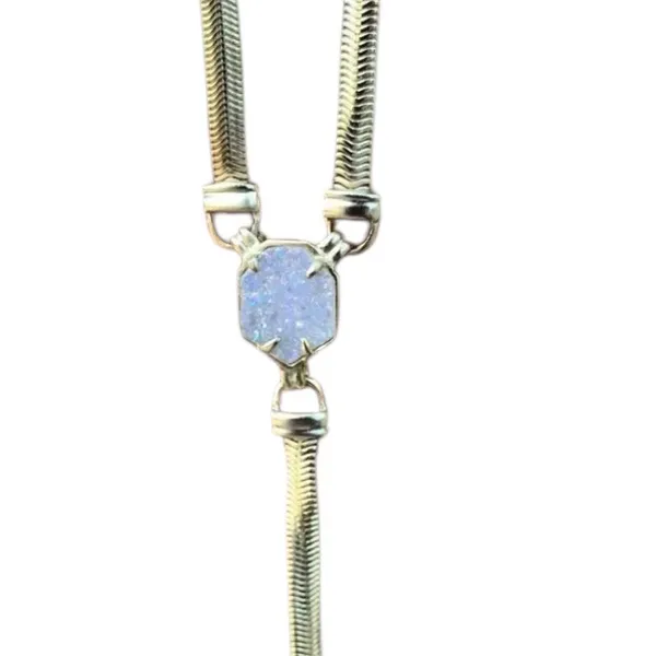 Kendra Scott Starla Long Y Necklace Iridescent Drusy Stone - Image 5