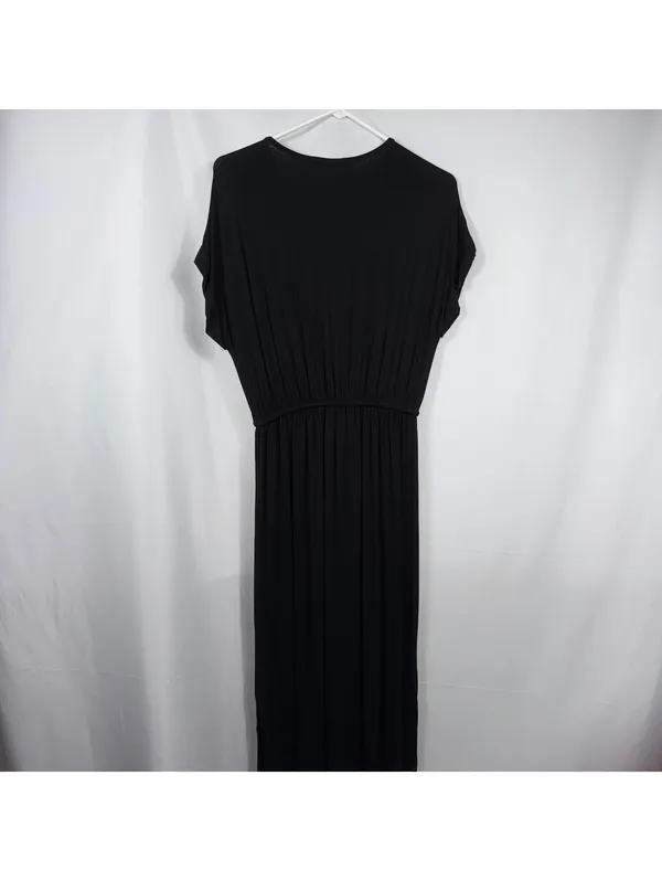 Lake Flower Black Drawstring Waist Maxi Dress - Image 6