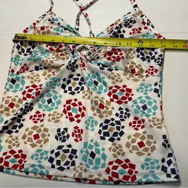 Mossimo Geometric Tank Top Keyhole Detail Women Sz M Y2K - Image 4