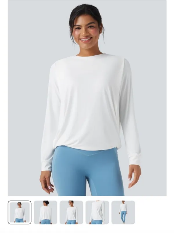 HALARA Classic White Long Sleeve Top - Image 2