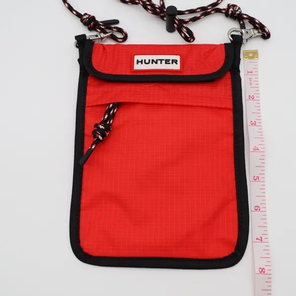 Hunter Orginal Packable Womens Phone Pouch Arc Red Crossbody Strap Travel - Image 3