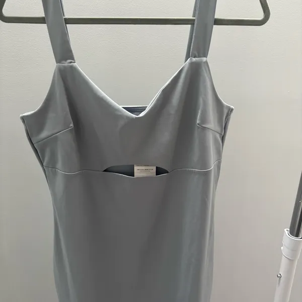 Cotton On Silver Blue Day to Night Bodycon Cutout Midi Dress - Image 2