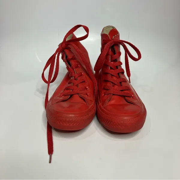 Converse all star HI rubber Red sneakers‎ hightop Unisex sizing women’s 5 - Image 3