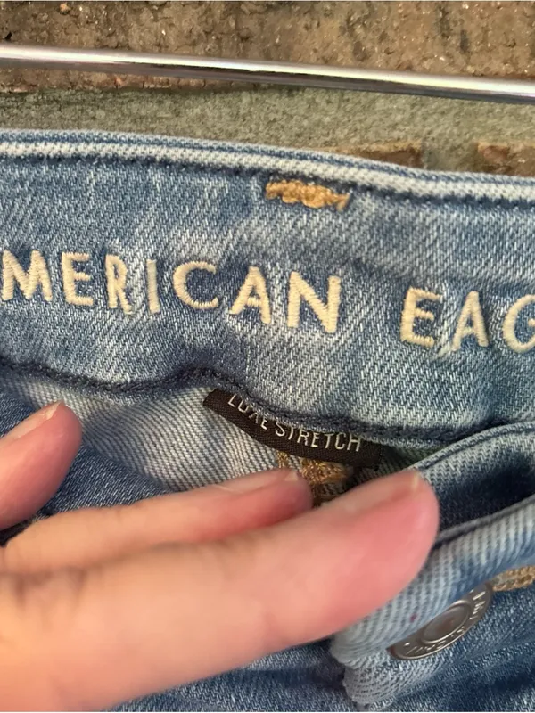 American Eagle Outfitters Light Blue Ripped Skinny Jeans - Image 2