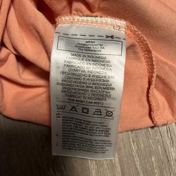 Women’s adidas Cropped Orange T-Shirt Size M - Image 7