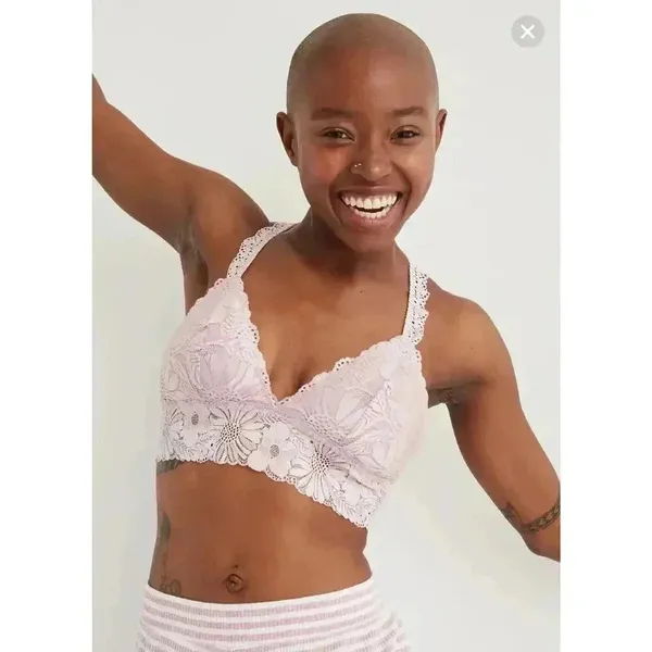 Aerie Black Lace Garden Party Bralette,‎ XSmall - Image 4