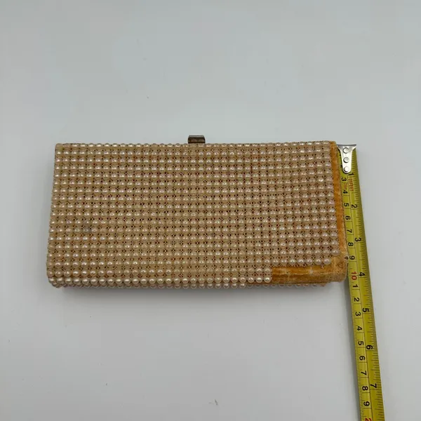 Vintage JR‎ Made in USA Beaded Clutch Purse Evening Bag Elegant Party - Image 7
