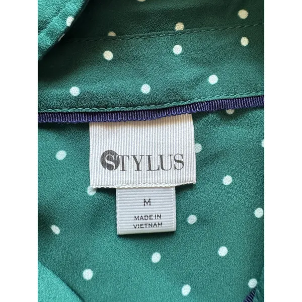 Stylus Women Size‎ Medium Long Sleeve Button Down Shirt Polyester Chic Career - Image 3