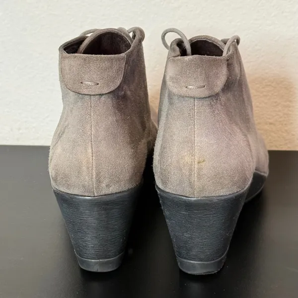Dansko Suede Leather Lace‎ Up Wedge Ankle Boots Gray Women 41 US 10.5 11 - Image 6