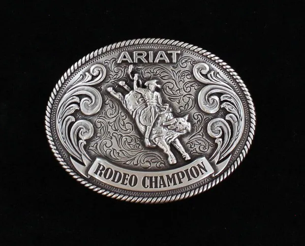 Rodeo Champion Silver Antique Vintage Belt Buckle - Image 2