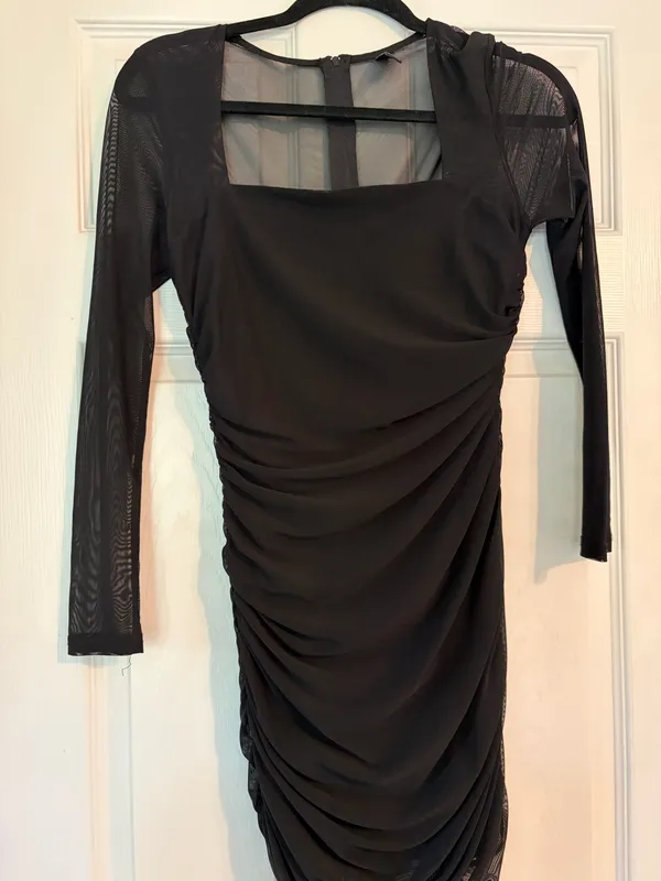Windsor Mesmerize In Mesh Ruched Mini Dress - Image 5