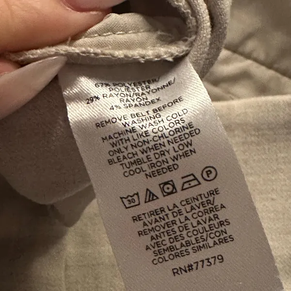 Ann Taylor Gray Pleat Front Trouser Pants Size 12P - Image 3