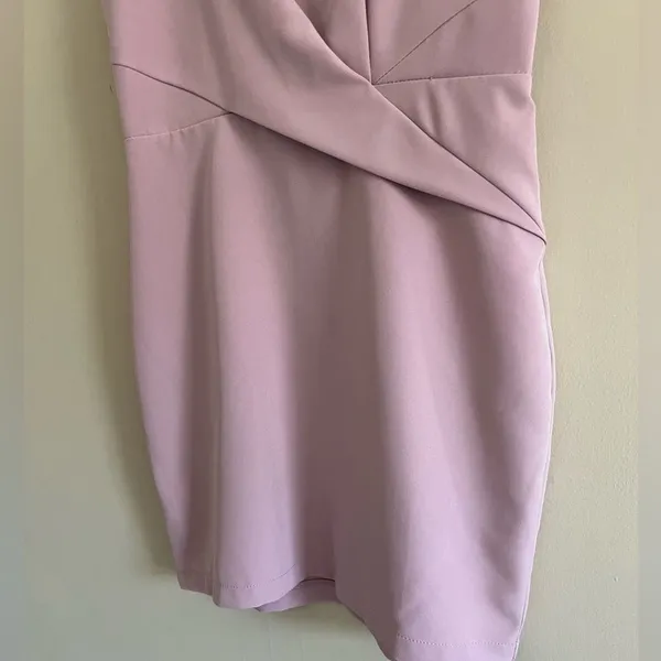 Superdown Revolve Mini Dress S Pink Ruched Bodycon Spaghetti Strap Going Out - Image 6