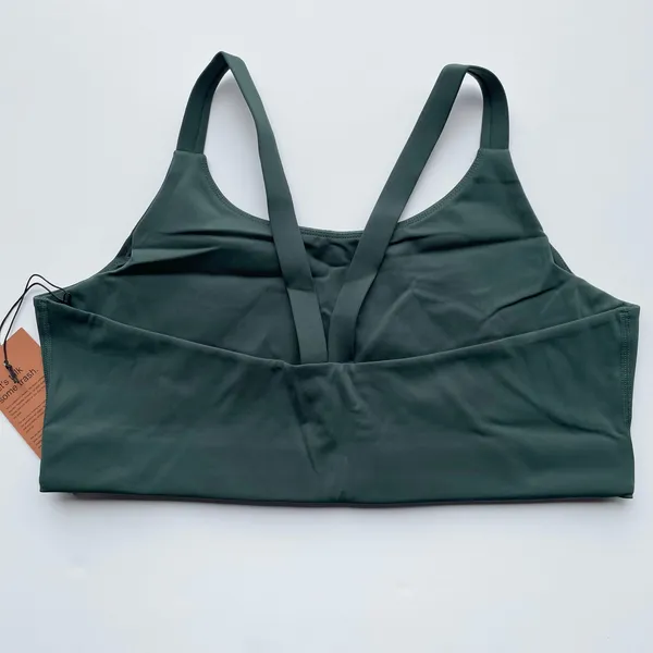 Girlfriend Collective Lou Sports Bra V-Back Green Size XXL NEW - Image 5