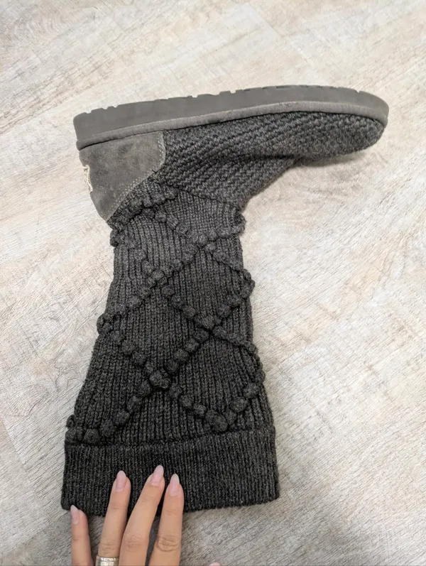 UGG Classic Argyle Knit Boots Size 9 - Image 9