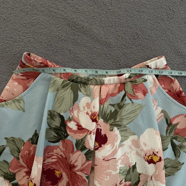 Le Lis Bold Floral Print Skirt Textured Size Large - Image 7