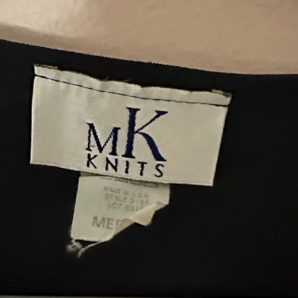 MK Knits Black Long Sleeve Top Size M - Image 3