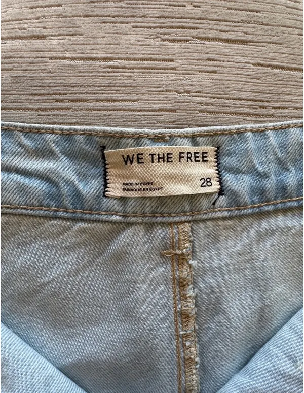 Free People We The Free Peekaboo Denim Skort - Image 7